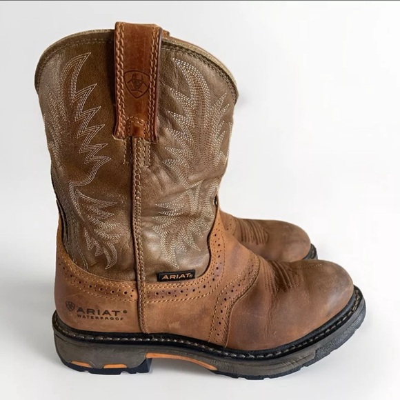 Ariat Other - Ariat Men's WorkHog Pull-On Work Boots Brown Size 8D Round Toe